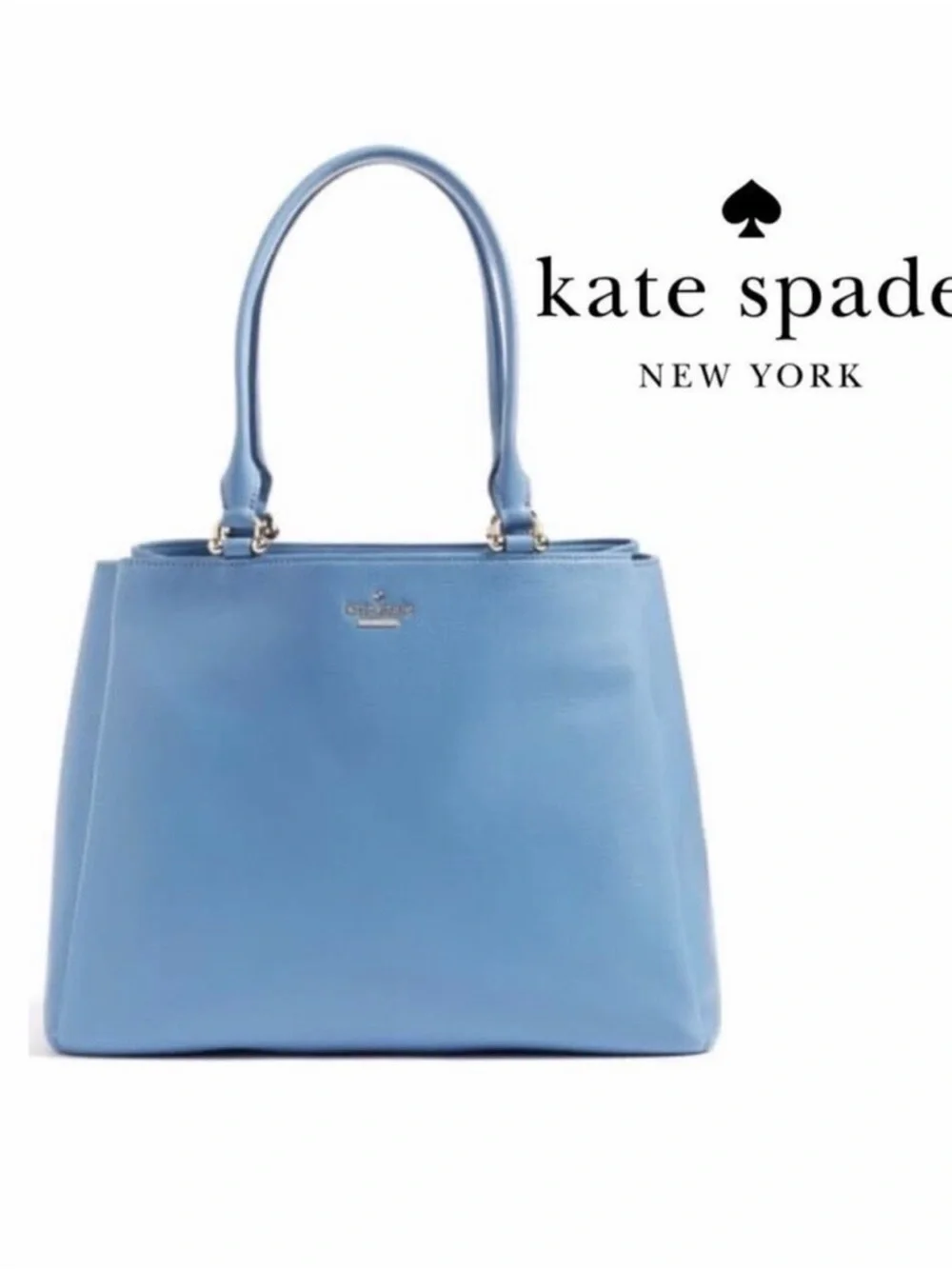 Kate Spade Lombard Street Neve Large Blue Leather Tote